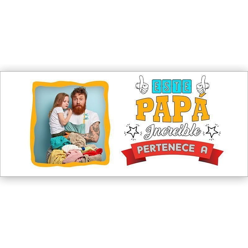 Taza Papi Increíble + Tu foto - Imagen 2