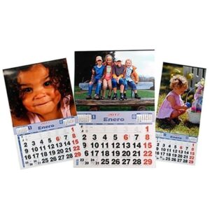 Calendario personalizado con fotos faldilla pequeño