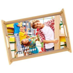 Bandeja de madera personalizada con fotos grande