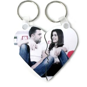 Llavero personalizado con fotos Corazón Partío 2 caras