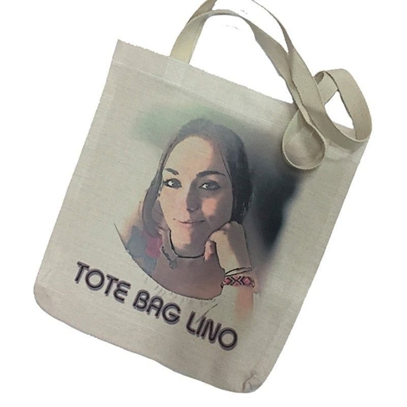 Bolsa tote bag tipo lino personalizada con fotos