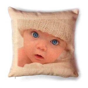 Cojín personalizado con fotos tipo lino 2 caras