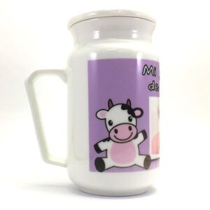 Jarra lecherita personalizada con fotos con tapa